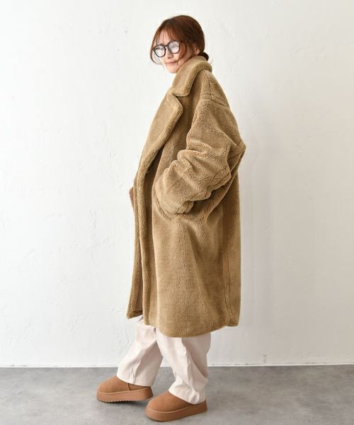 HUMS｜ボアロングコート [[32844A431]][C]