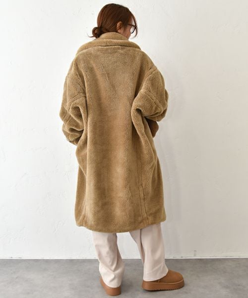HUMS｜ボアロングコート [[32844A431]][C]