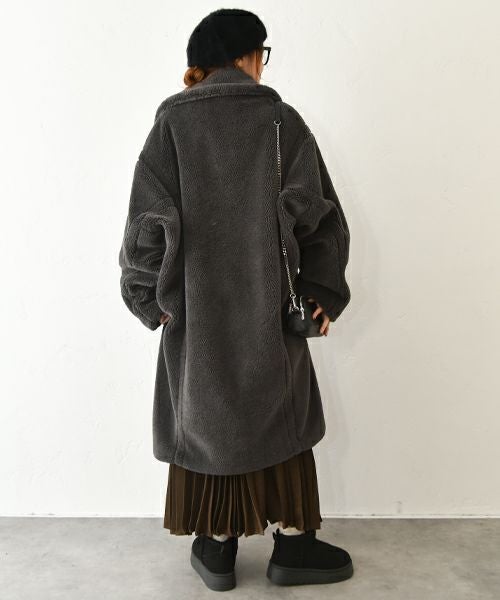 HUMS｜ボアロングコート [[32844A431]][C]