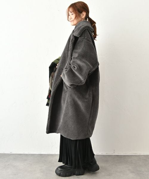 HUMS｜ボアロングコート [[32844A431]][C]