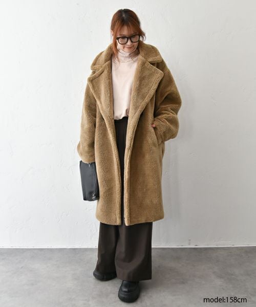 HUMS｜ボアロングコート [[32844A431]][C]