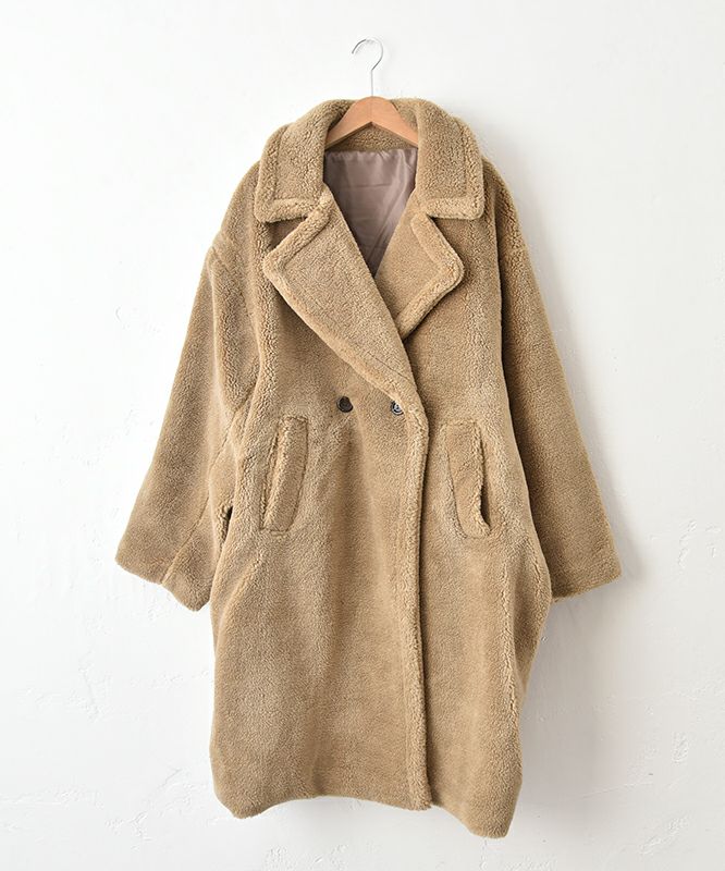  HUMS｜ボアロングコート [[32844A431]][C]