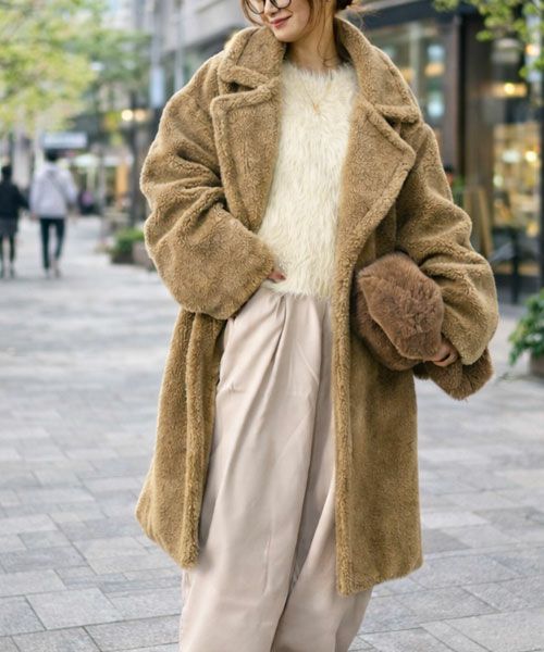 HUMS｜ボアロングコート [[32844A431]][C]