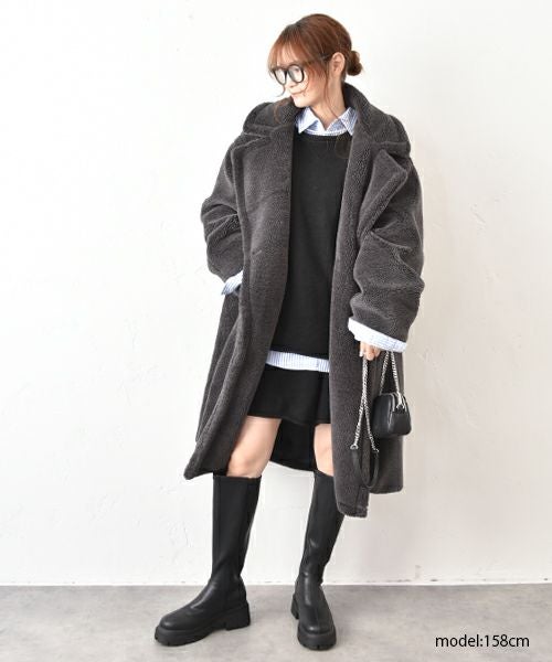 HUMS｜ボアロングコート [[32844A431]][C] | ma28 ONLINE STORE
