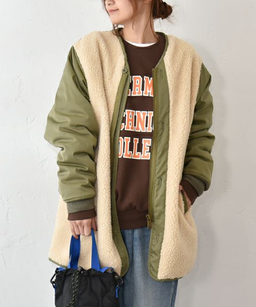 IN THE MARKET｜ボア×ナイロンミックスアウター[[C-2439]][C]