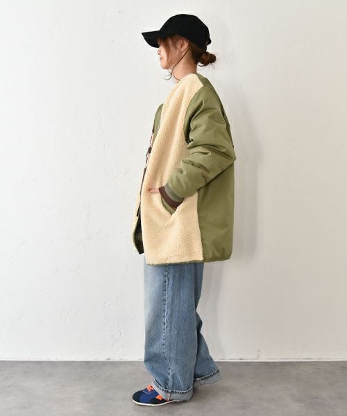 IN THE MARKET｜ボア×ナイロンミックスアウター[[C-2439]][C]