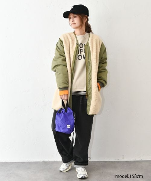 IN THE MARKET｜ボア×ナイロンミックスアウター[[C-2439]][C]