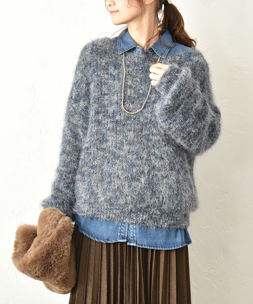 HUMS｜カラーシャギーニット [[C-5128]][C]