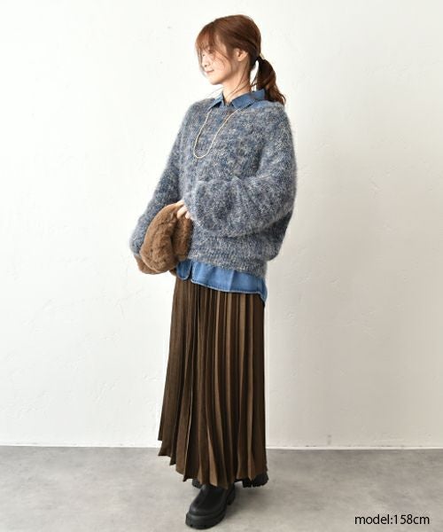 HUMS｜カラーシャギーニット [[C-5128]][C]