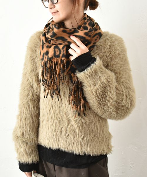 HUMS｜アニマル柄ストール [[Z251036]][C]