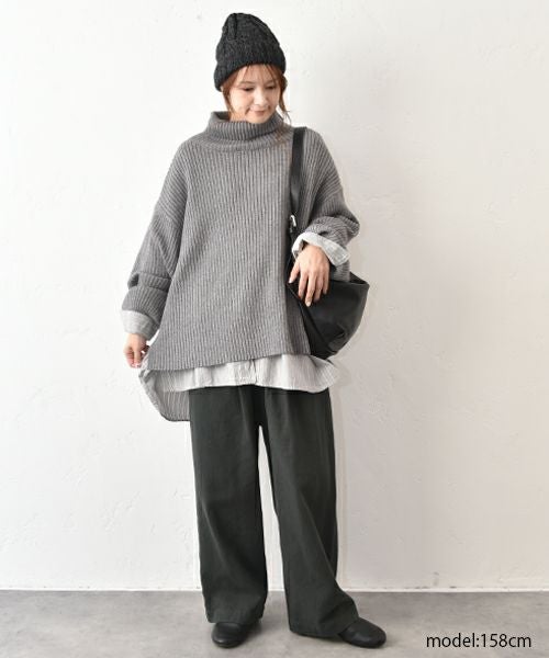 hagumu｜ボリュームスリーブリブニット [[MT-0485]][C]