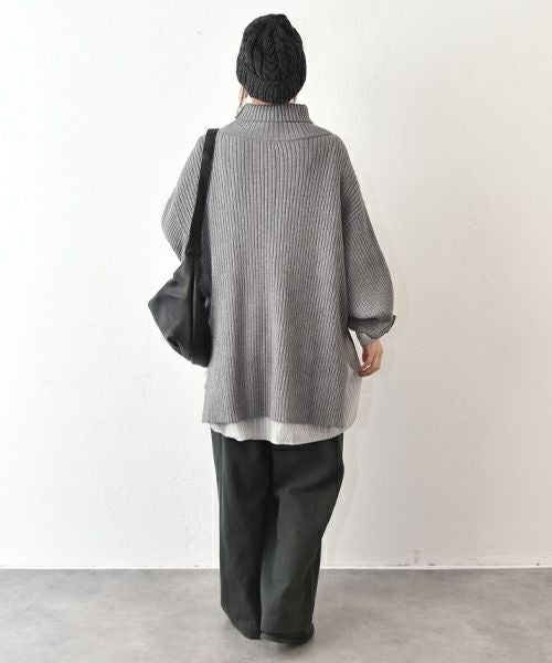 hagumu｜ボリュームスリーブリブニット [[MT-0485]][C]