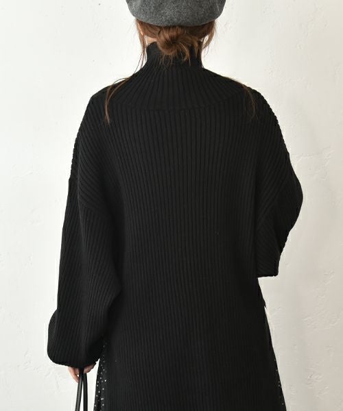 hagumu｜ボリュームスリーブリブニット [[MT-0485]][C]