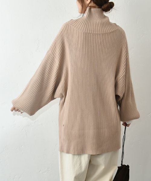 hagumu｜ボリュームスリーブリブニット [[MT-0485]][C]
