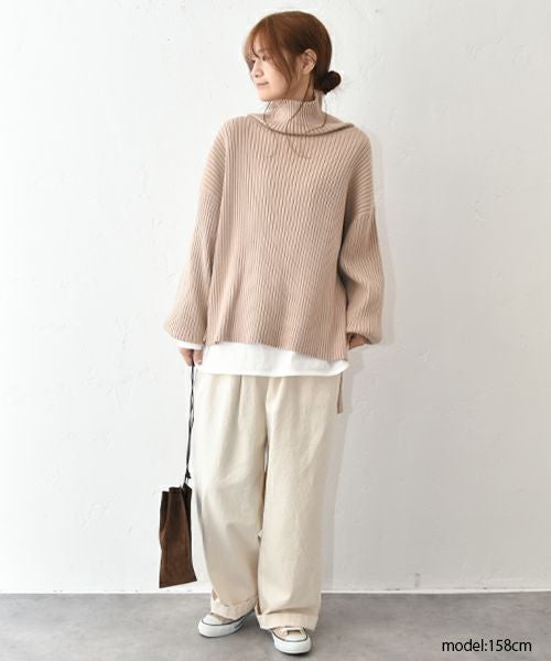 hagumu｜ボリュームスリーブリブニット [[MT-0485]][C]