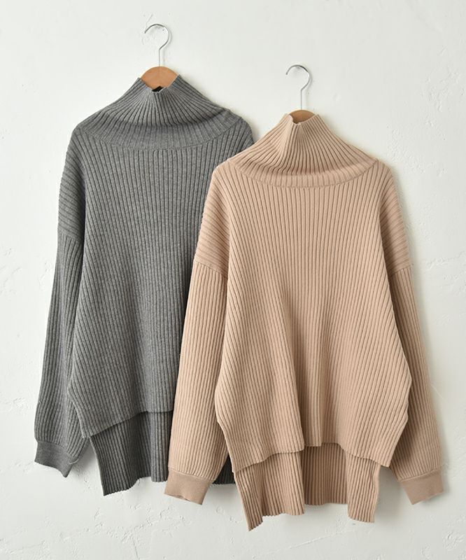  hagumu｜ボリュームスリーブリブニット [[MT-0485]][C]