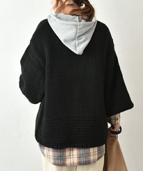 IN THE MARKET｜ロービングケーブルショート丈ニット [[HUG-3411S120]][C]