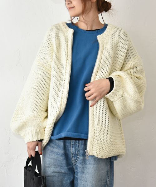 IN THE MARKET｜ロービングケーブルショート丈ニット [[HUG-3411S120]][C]