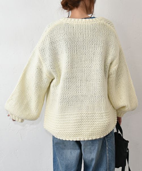 IN THE MARKET｜ロービングケーブルショート丈ニット [[HUG-3411S120]][C]