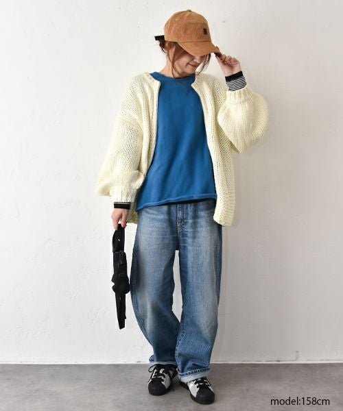 IN THE MARKET｜ロービングケーブルショート丈ニット [[HUG-3411S120]][C]