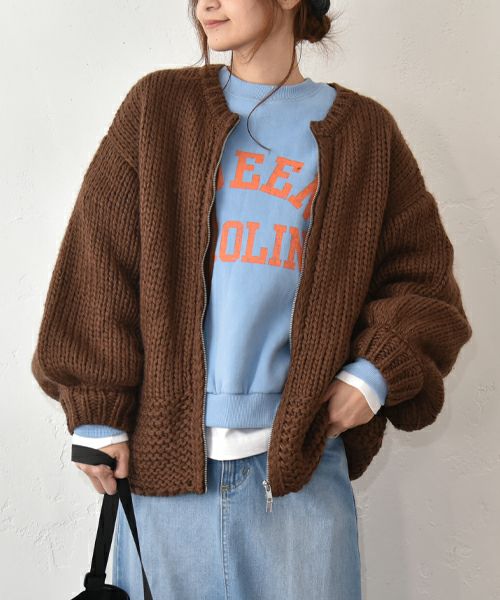 IN THE MARKET｜ロービングケーブルショート丈ニット [[HUG-3411S120]][C]