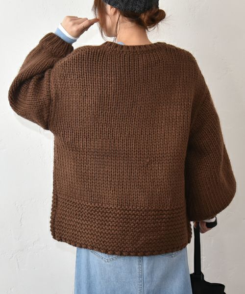 IN THE MARKET｜ロービングケーブルショート丈ニット [[HUG-3411S120]][C]