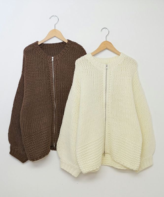  IN THE MARKET｜ロービングケーブルショート丈ニット [[HUG-3411S120]][C]