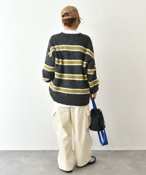 IN THE MARKET｜ブークレ ボーダーニット [[HUG-1561F120]][C]