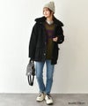 IN THE MARKET｜コーデュロイ 衿ファー薄中綿入りミドルカバーオール [[HUG-7183F613]][C]