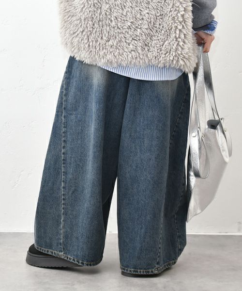 HUMS｜デニムワイドバギーパンツ [[C-5132]][C]