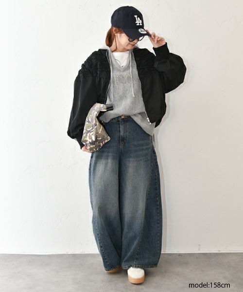 今期⭐︎ HUMS｜デニムワイドバギーパンツ hughug HUMS｜デニムワイドバギーパンツ [[C-5132]][C] | ma28 ONLINE STORE