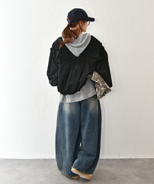 HUMS｜デニムワイドバギーパンツ [[C-5132]][C]