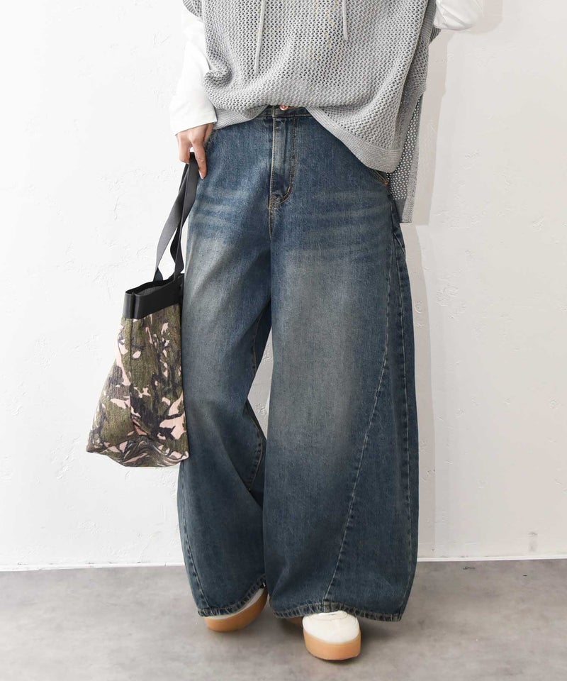 HUMS｜デニムワイドバギーパンツ [[C-5132]][C]