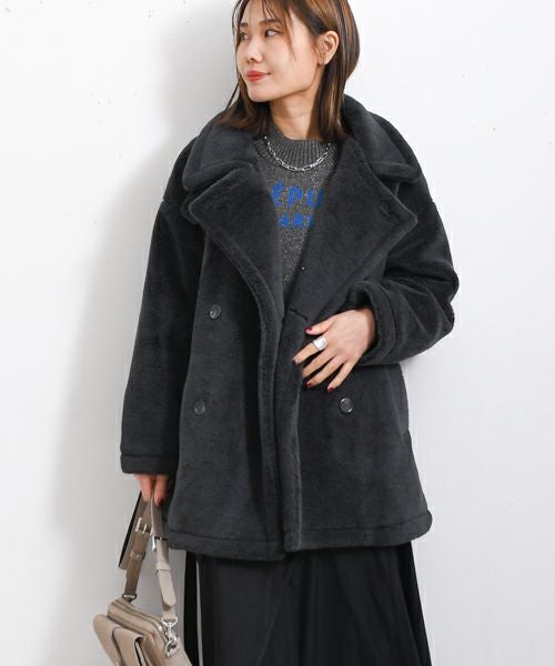 今期 新品 タグ付 Wrapin nine 9 上質Wフェイスミドル丈コート 黒 ジャケット Wrapin nine 9 |ma28 ONLINE STORE 公式オンラインストア