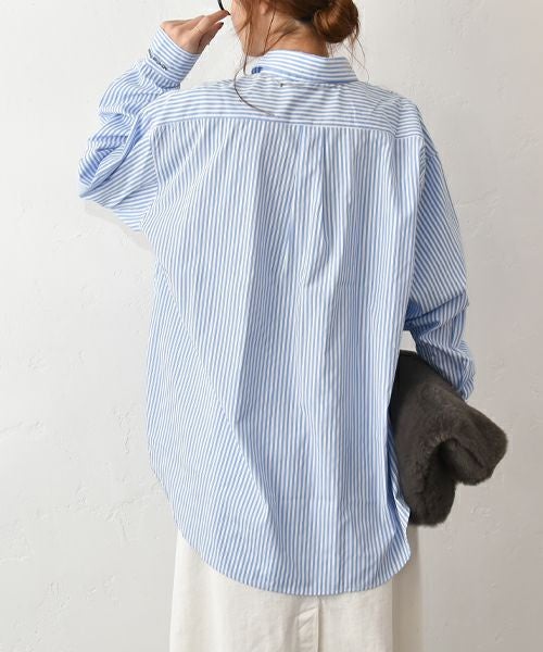 HUMS｜ストライプオーバーシャツ [[32551A132]][C]