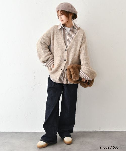 HUMS｜ストライプオーバーシャツ [[32551A132]][C]