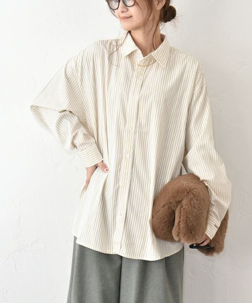HUMS｜ストライプオーバーシャツ [[32551A132]][C]