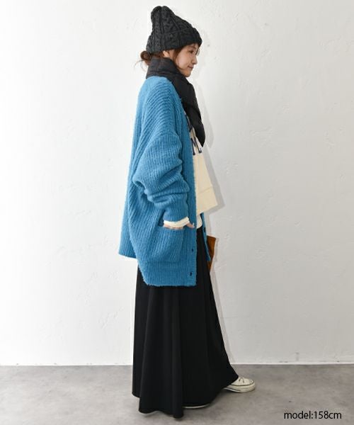 Our.｜Vネック オーバーニットカーデ [[MT-0484]][C]