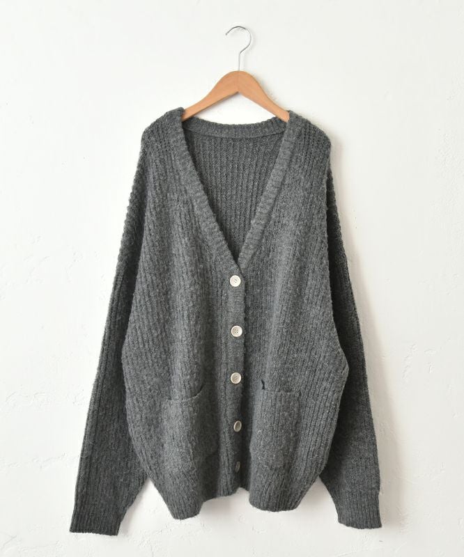  Our.｜Vネック オーバーニットカーデ [[MT-0484]][C]