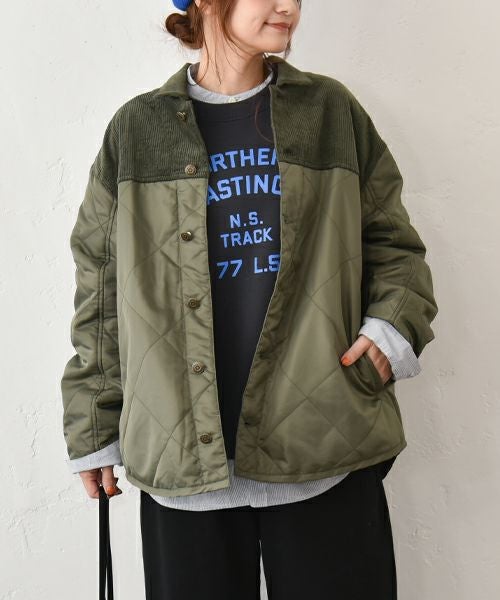 Our.｜コーデュロイ切替えキルトアウター [[Our-017]][C]