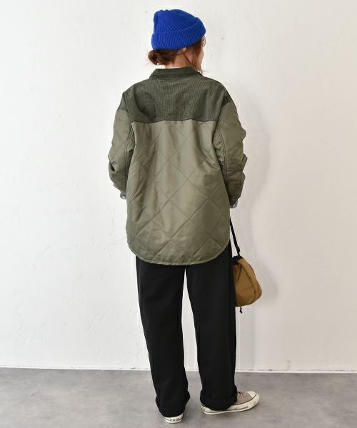 Our.｜コーデュロイ切替えキルトアウター [[Our-017]][C]