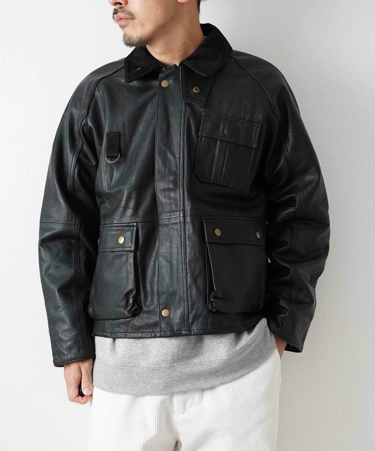 yoused｜LEATHER FISHING JKT [[LEATHER FISHING JKT]][D]