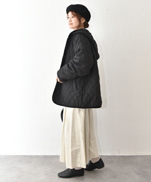 hagumu｜裏ボアフード付きキルティングジャケット [[50099352]][C]