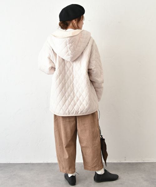 hagumu｜裏ボアフード付きキルティングジャケット [[50099352]][C]