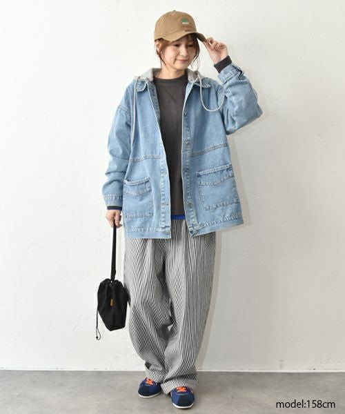 IN THE MARKET｜フード付きデニムジャケット [[93266091]][C]