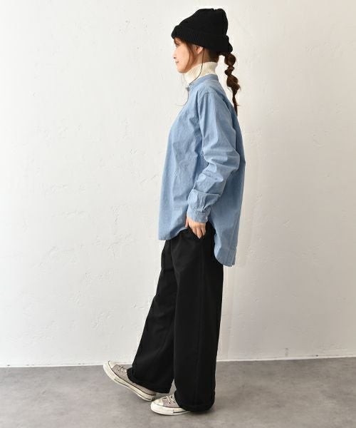 her.｜ストレッチ入りダンガリーシャツ [[CE3SH251001]][C]