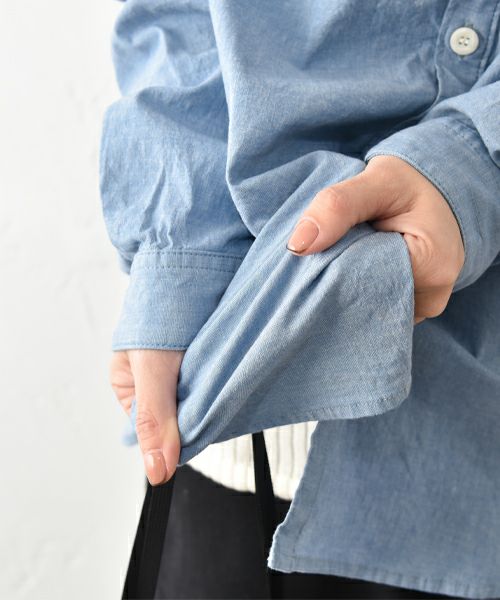 her.｜ストレッチ入りダンガリーシャツ [[CE3SH251001]][C]