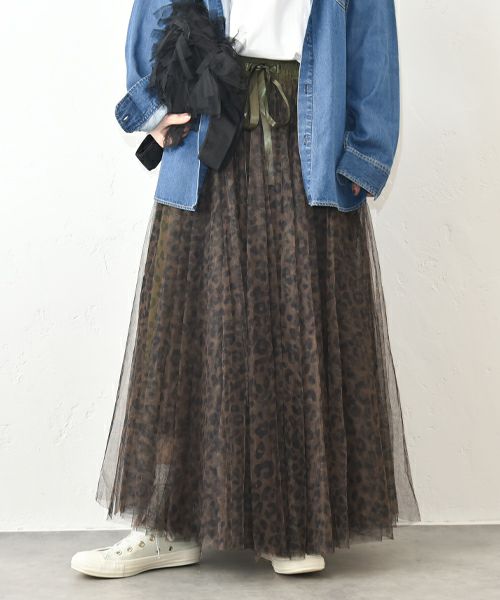 CHOKLATE PARIS｜レオパードチュールスカート [[CK08077-5]][C]