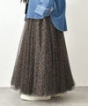 CHOKLATE PARIS｜レオパードチュールスカート [[CK08077-5]][C]