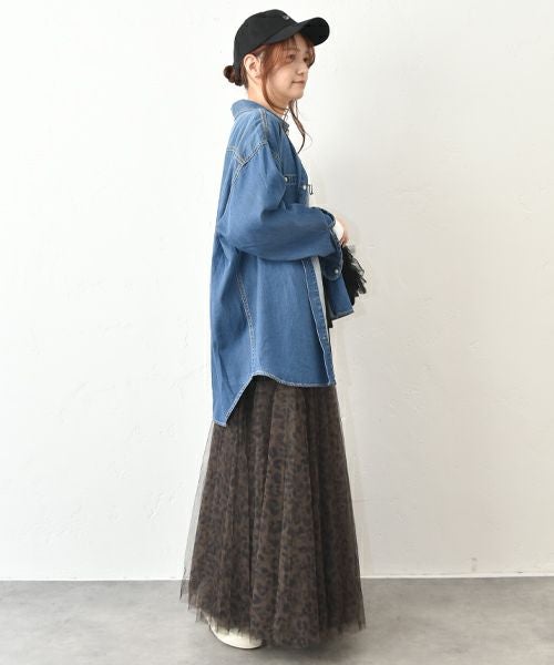 CHOKLATE PARIS｜レオパードチュールスカート [[CK08077-5]][C]